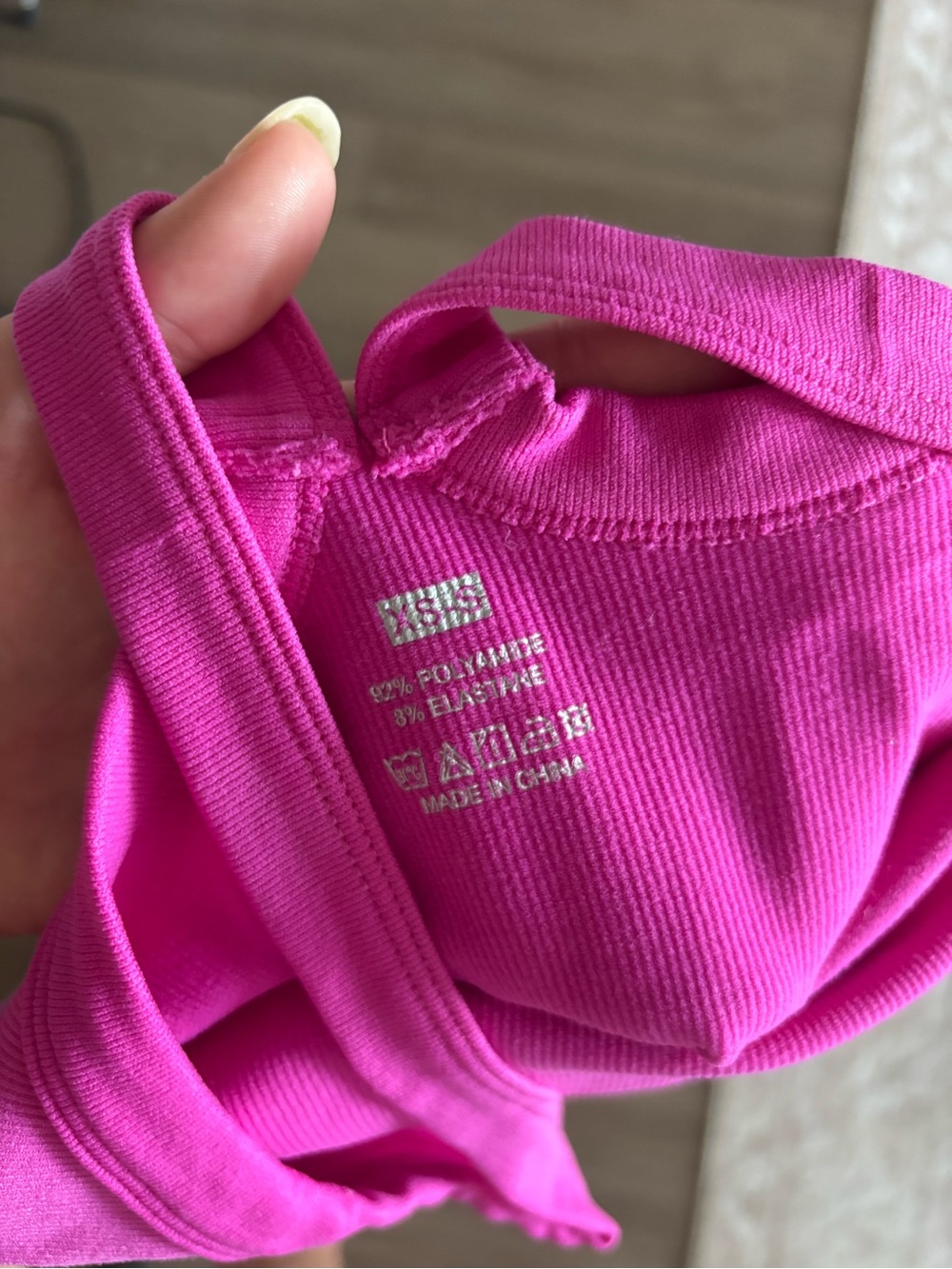 Amazon Bright Pink Ribbed Tank Top - Picture 4 of 4